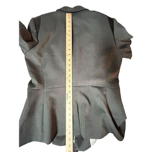 Tahari Arthur S Levine Gray Black Jacket Size 8 Petite Women Lined Blazer - Picture 11 of 16